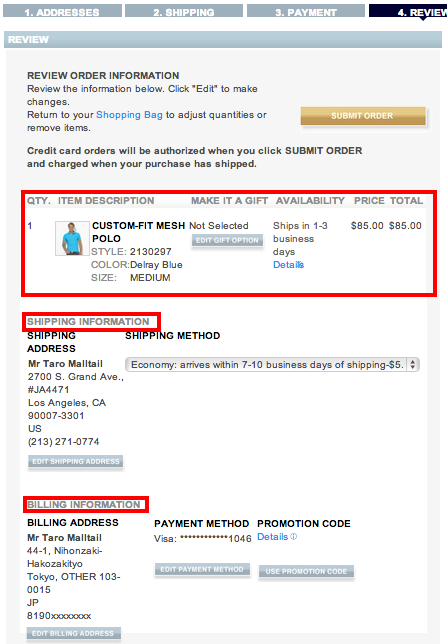 13Review Order Information — RalphLauren.com